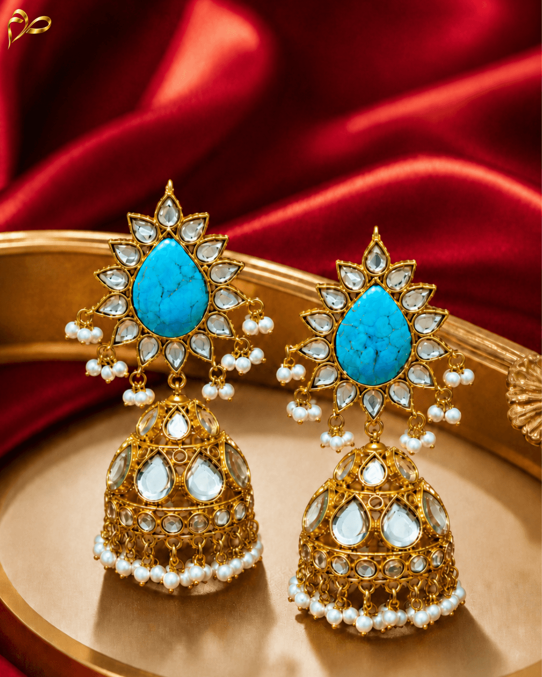 Firoza Mahal Jhumkas — Swaad Meem Jhumka